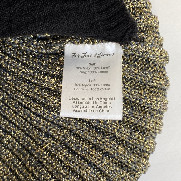 For Love and Lemons Sparkle Knit Metallic Dress Sm - Picture 6 of 8